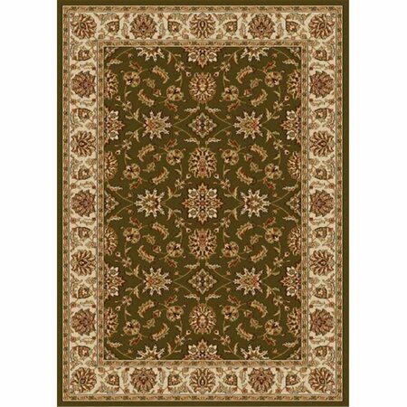 AURIC Como Rectangular Sage Green Traditional Italy Area Rug- 5 ft. 3 in. W x 5 ft. 3 in. H AU3180533